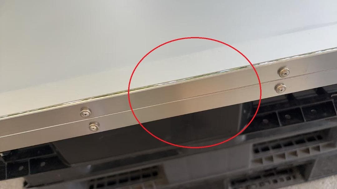 【中古】ダンス鏡 折り畳み 割れない鏡 160cmx100cmx2枚 銀色24番