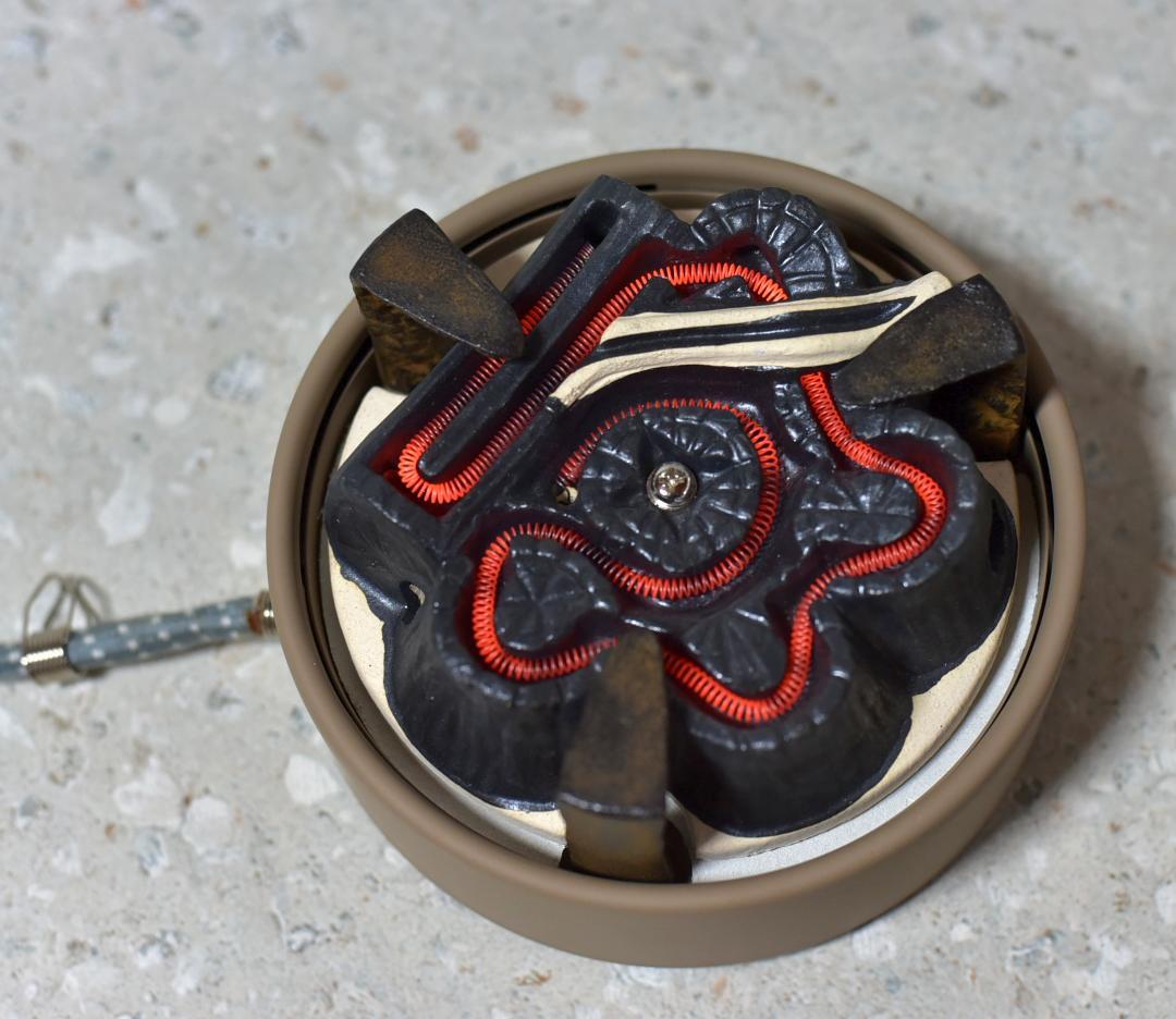 野々田電熱器　100V410W　ヒータ【極上品】お茶道具／共箱