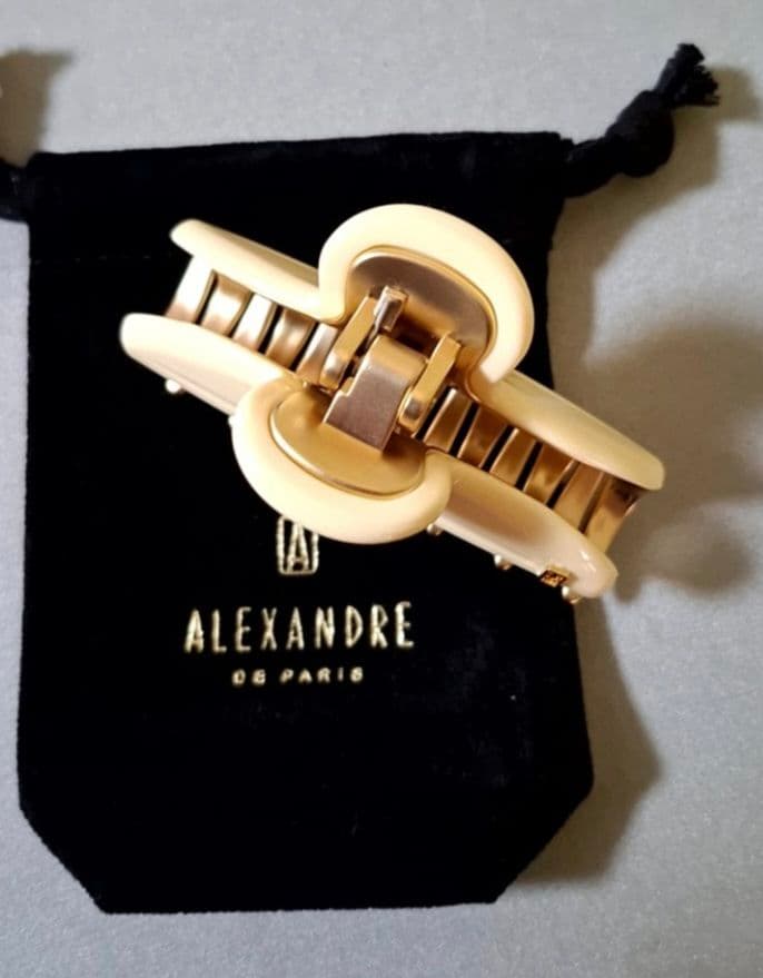 【美品】アレクサンドルドゥパリ M ヘアクリップ　人気のアイボリー 完売品