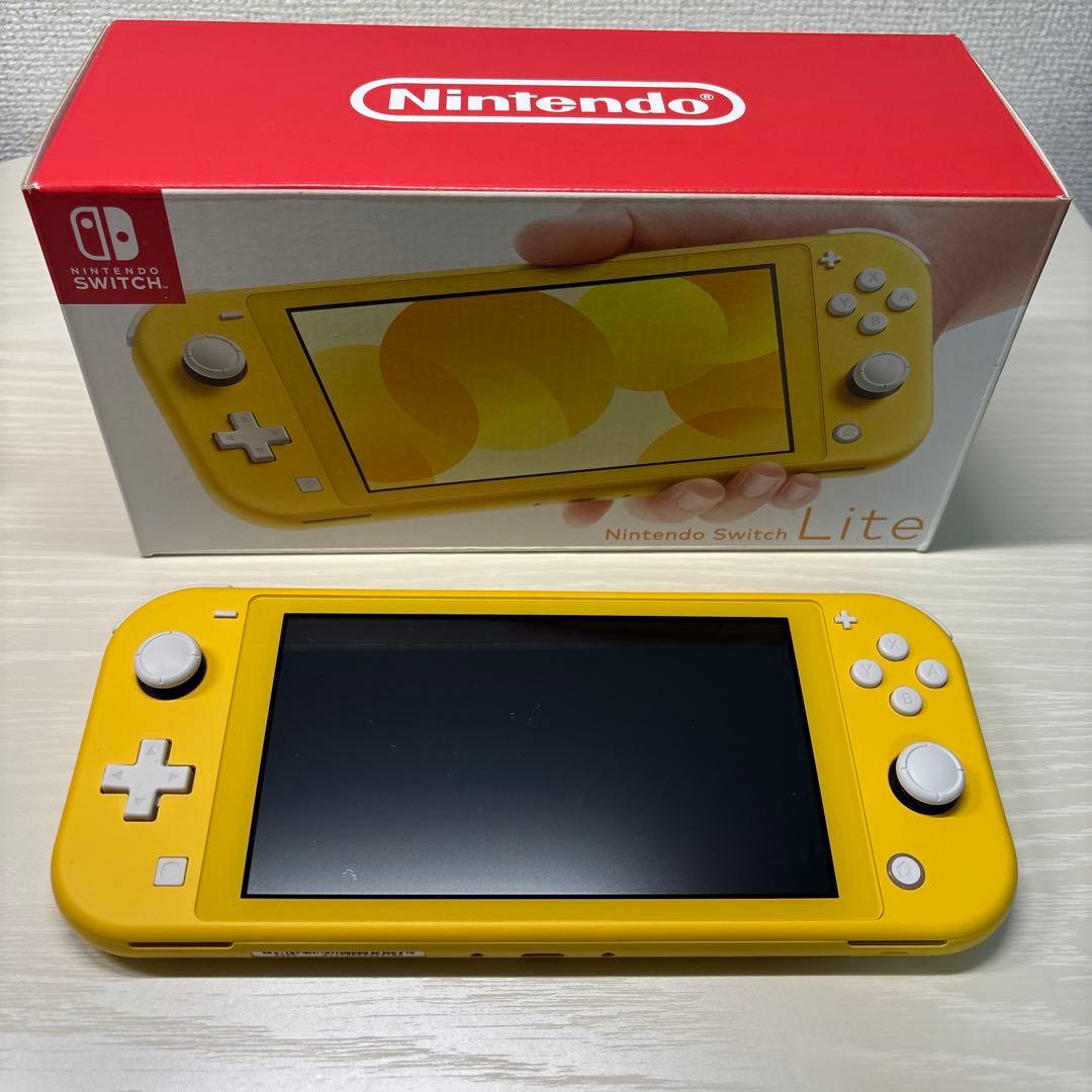 【天様】Switch Lite イエロー 本体　ケース&カセット付き