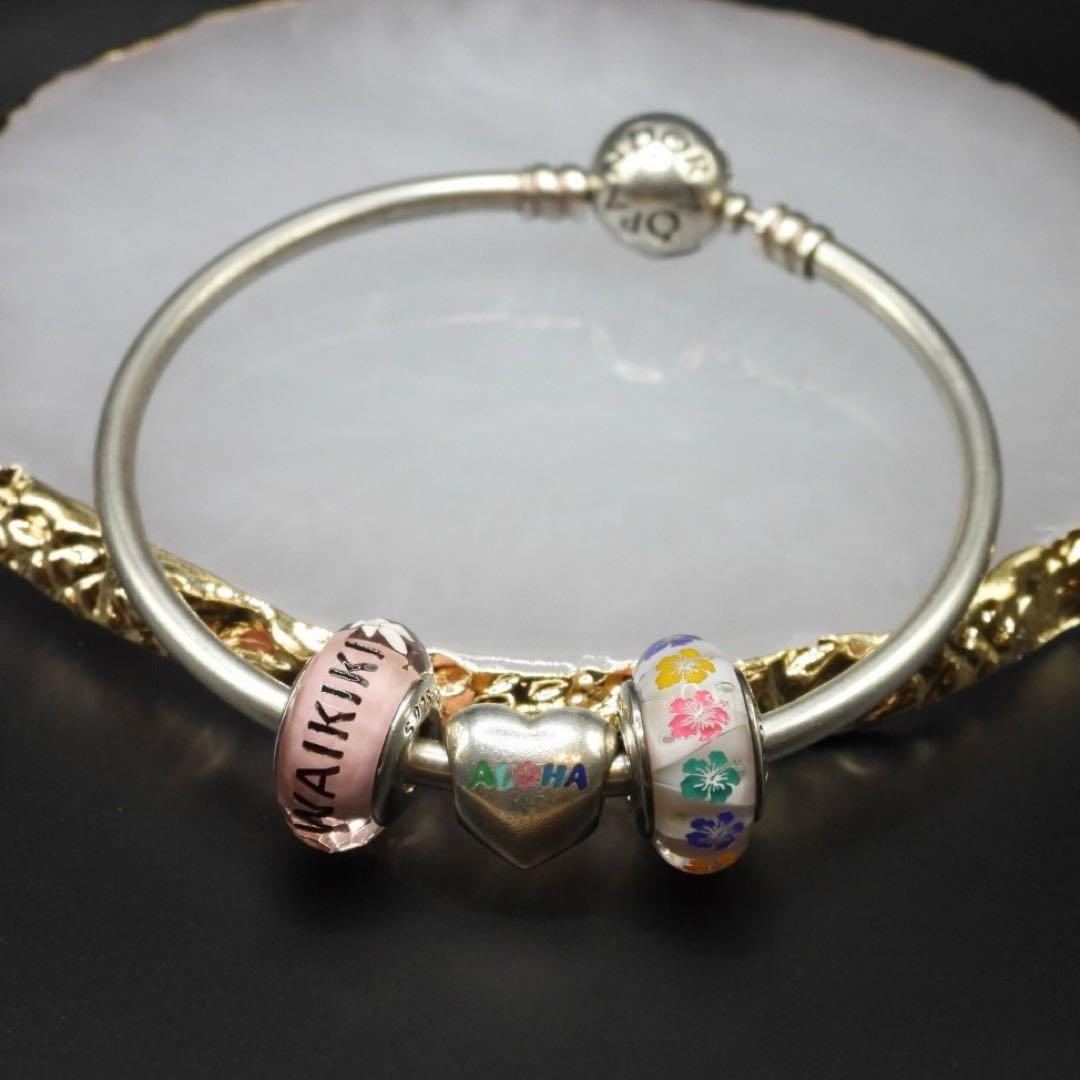 【廃盤✧ハワイ限定✧レア】 フラワーレイ ムラーノガラスチャーム ハイビスカス