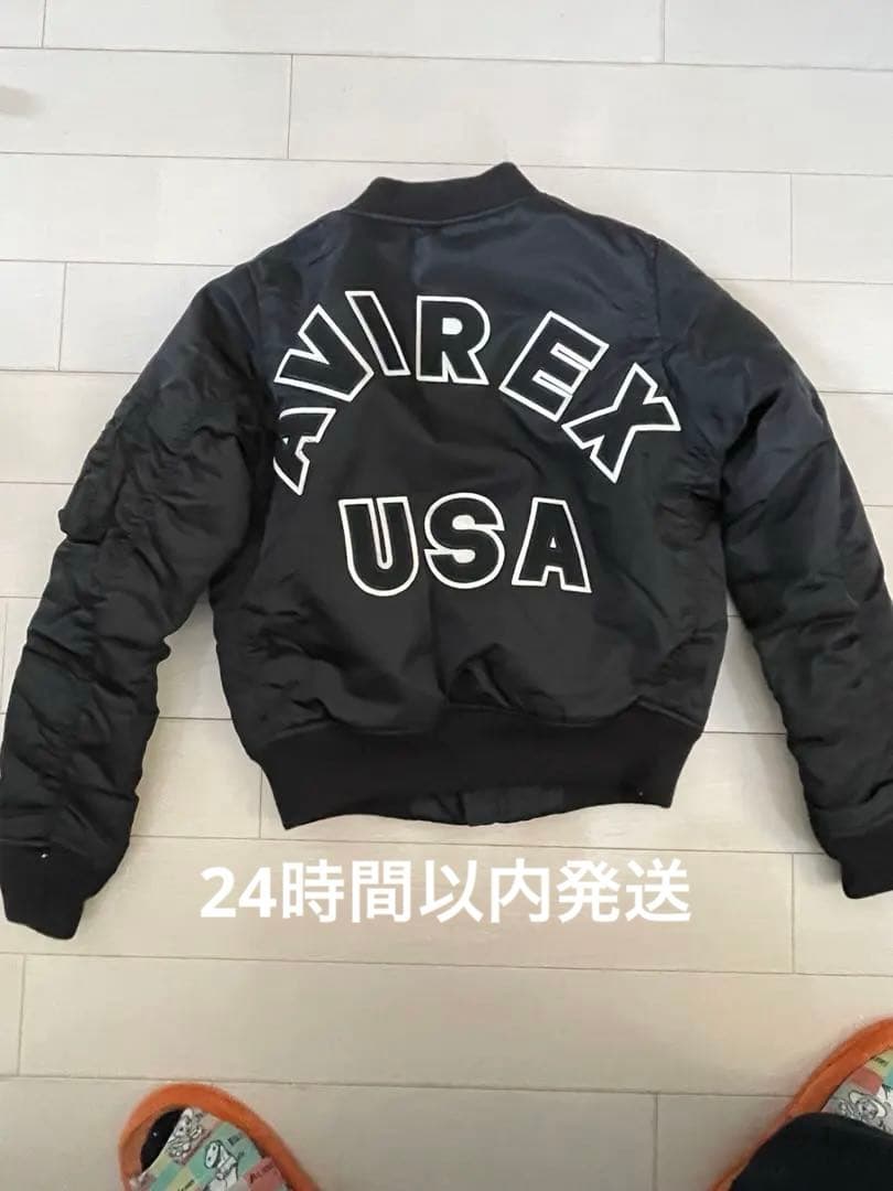 極美品 AVIREX ブラック MA-1 size S 24時間以内発送