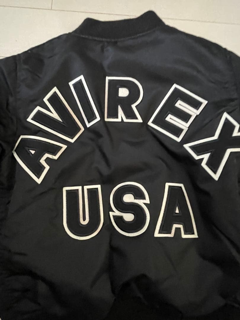 極美品 AVIREX ブラック MA-1 size S 24時間以内発送