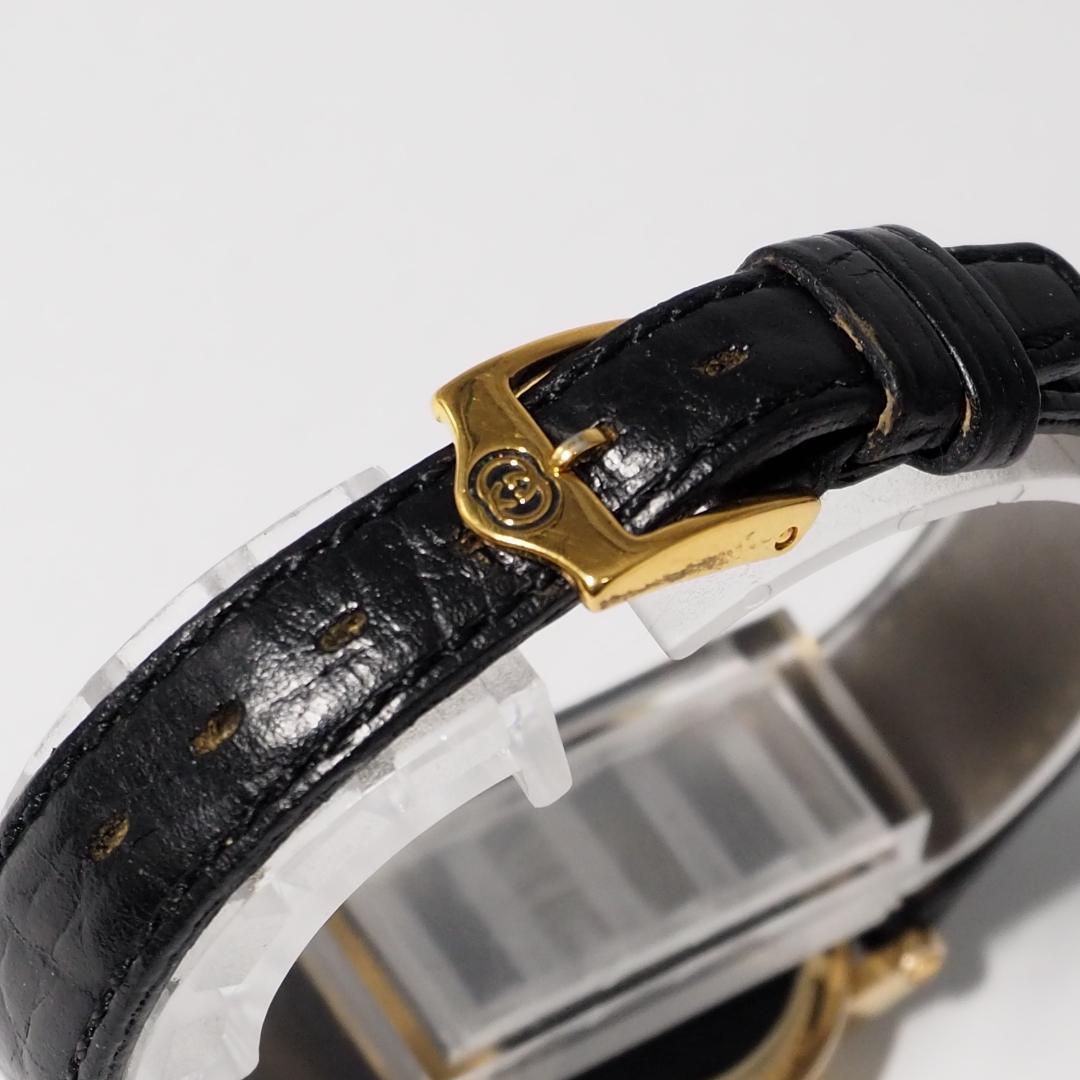 グッチ GUCCI デイト 革ベルト レディース 腕時計 ゴールド C952