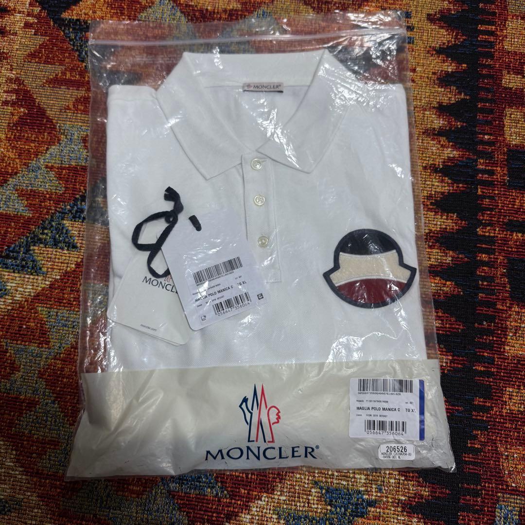 MONCLER ホワイト ポロシャツ XL