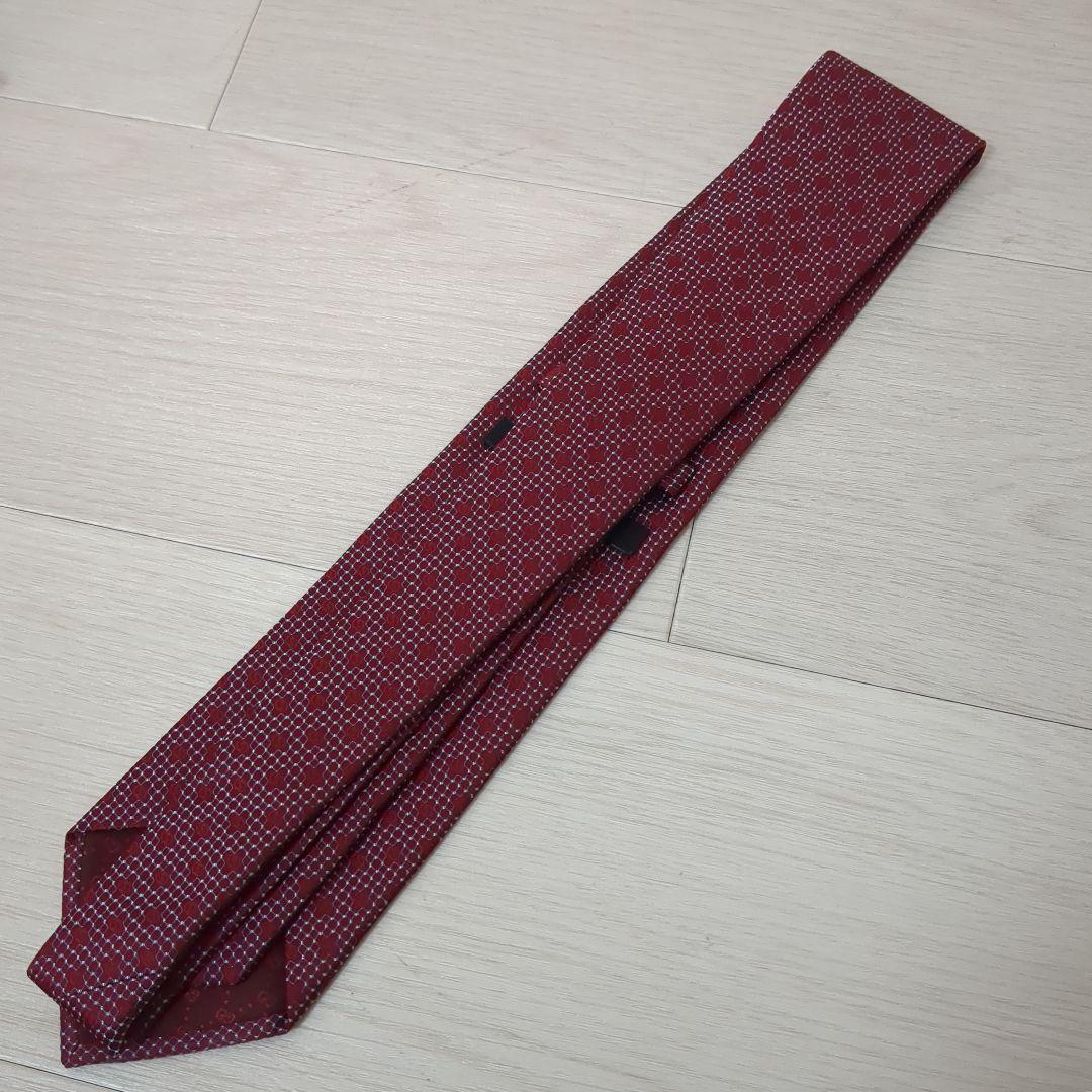 【新品】GUCCI　ネクタイ　GG柄　レッド　総柄