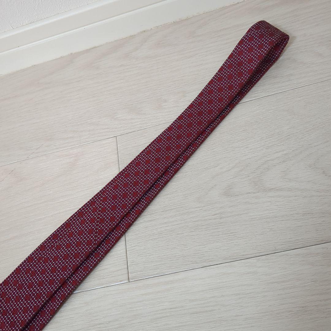 【新品】GUCCI　ネクタイ　GG柄　レッド　総柄