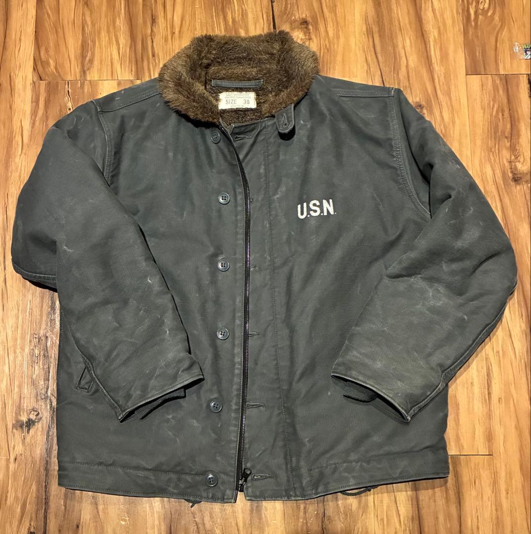 HOUSTON N-1 デッキジャケット 38 やれ感良き