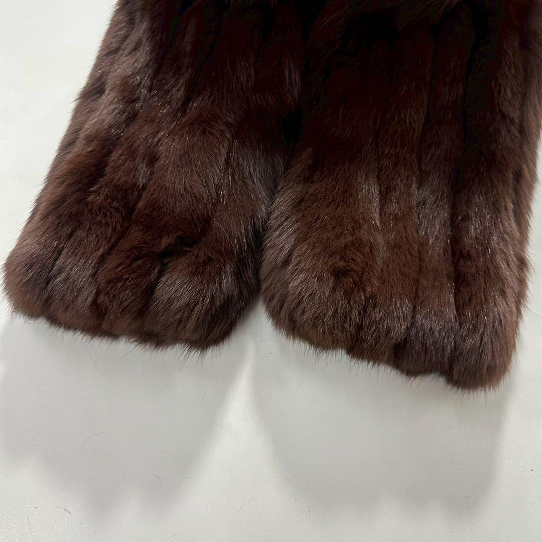 SAGA FOX ブルーフォックス　ファーコート 染め　ブラウン 毛皮 銀サガ