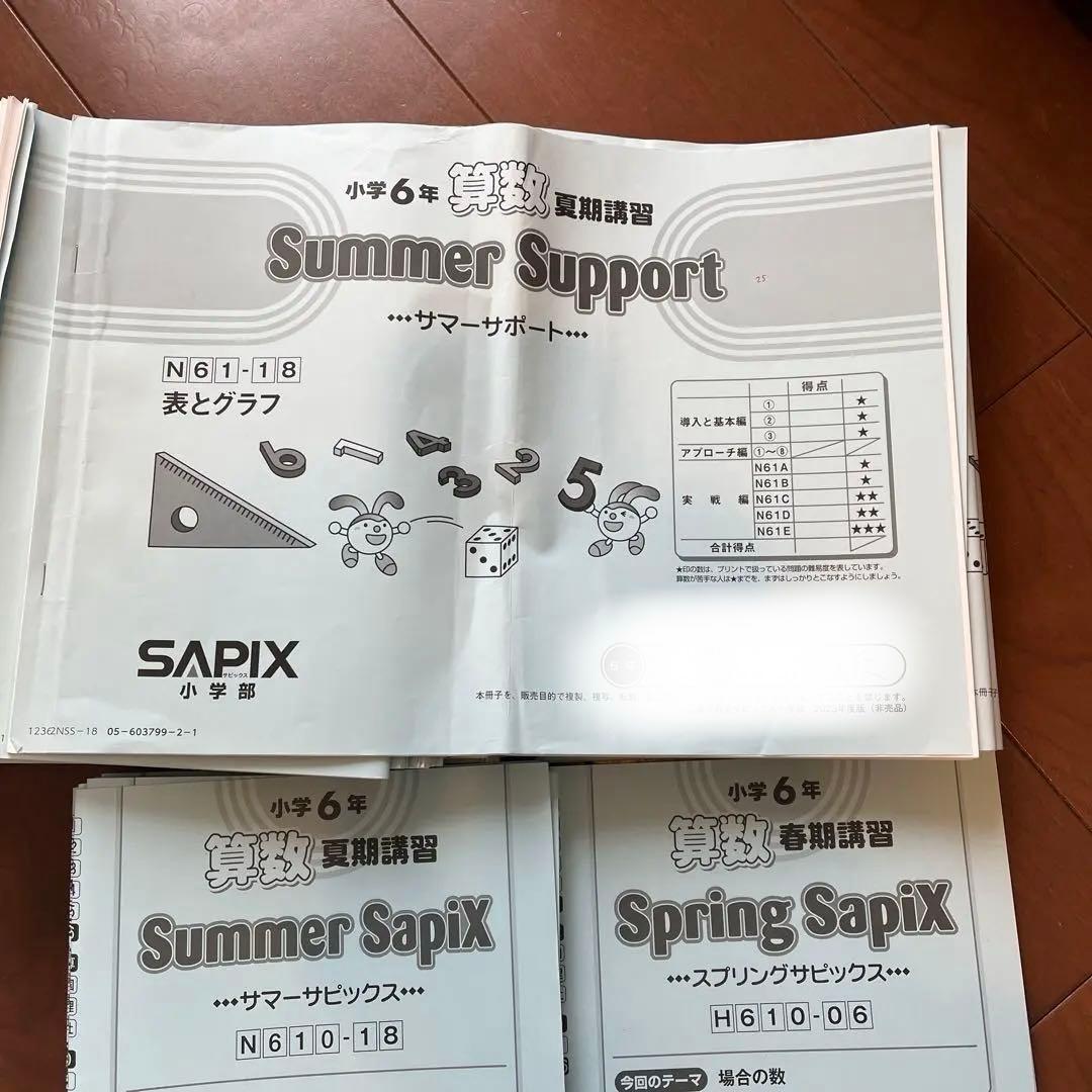 サピックス６年算数　2024年度入試用