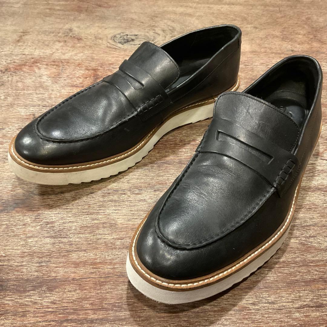 30cm！クラークス ローファー アーネストフリー メンズ ブラック レザー