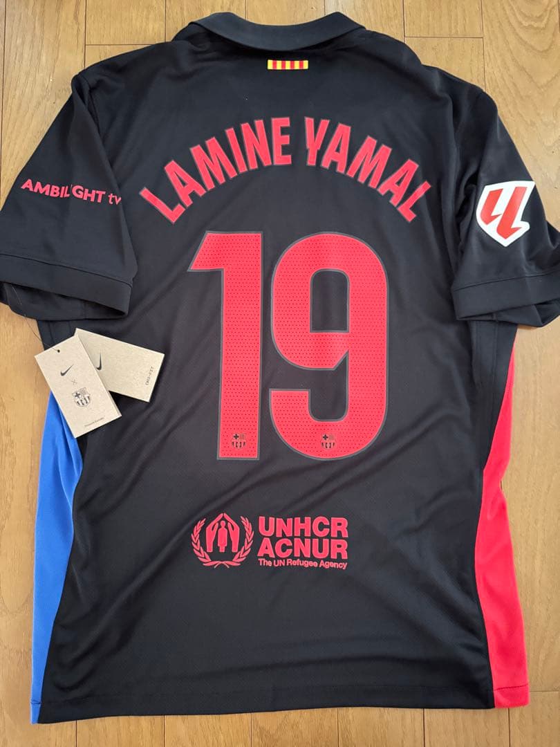 【正規品】バルセロナ 24/25ユニフォーム #19 ヤマル Lサイズ