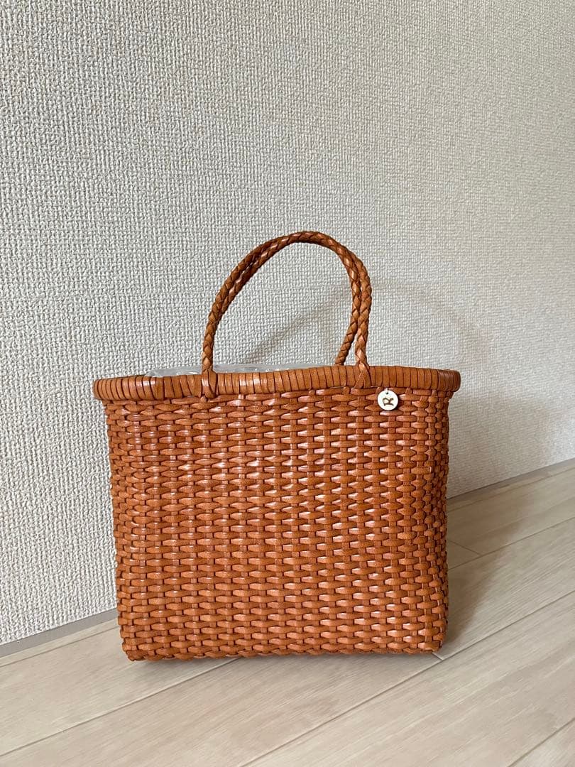 45R 45rpm レザー　かご　バッグ