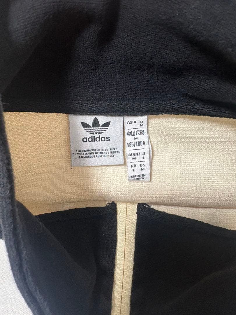 adidas アイボリーワッフル ジャージ M