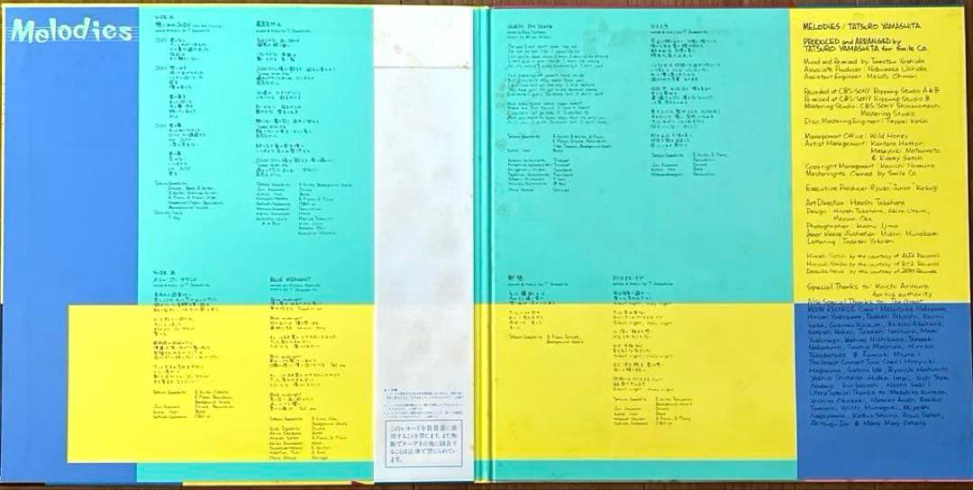 希少ジャケ 山下達郎 Melodies メロディーズ LP レコード 鈴木英人