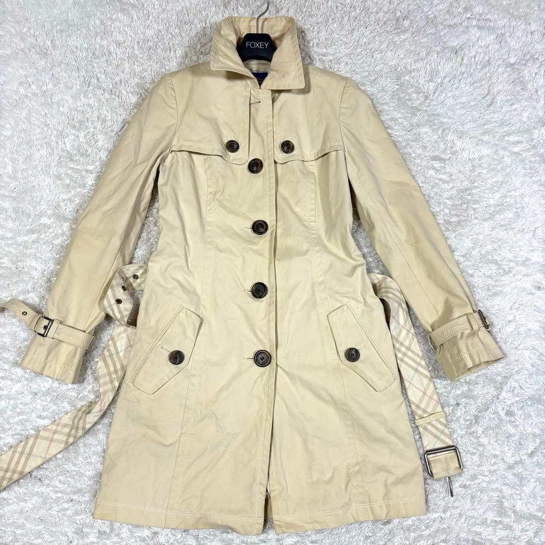 バーバリーブルーレーベル　トレンチコート　ノバチェック　38