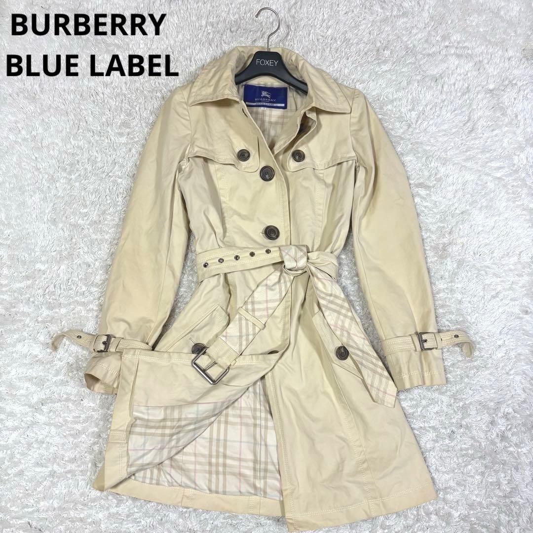 バーバリーブルーレーベル　トレンチコート　ノバチェック　38