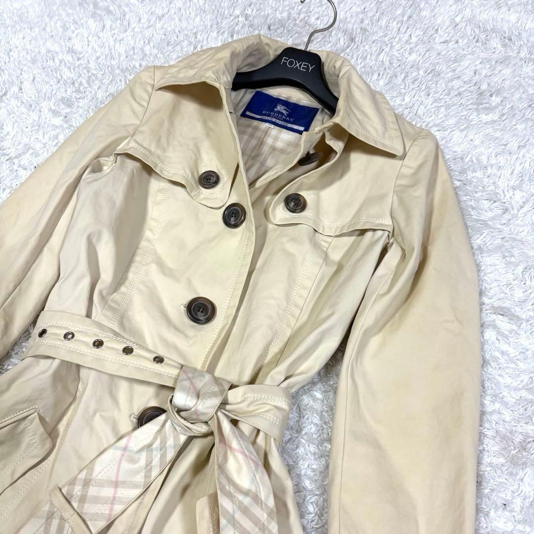 バーバリーブルーレーベル　トレンチコート　ノバチェック　38