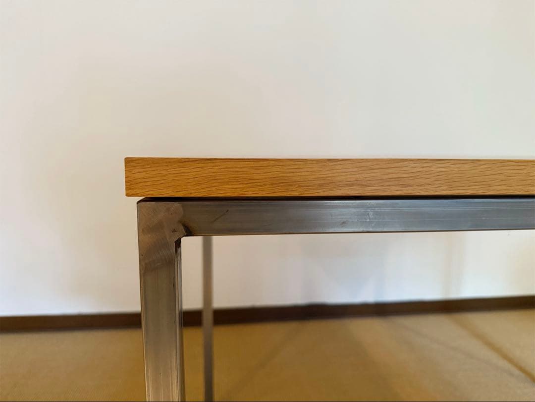 美品　toolbox デスク　完成品　ホワイトオーク　角パイプフレーム脚