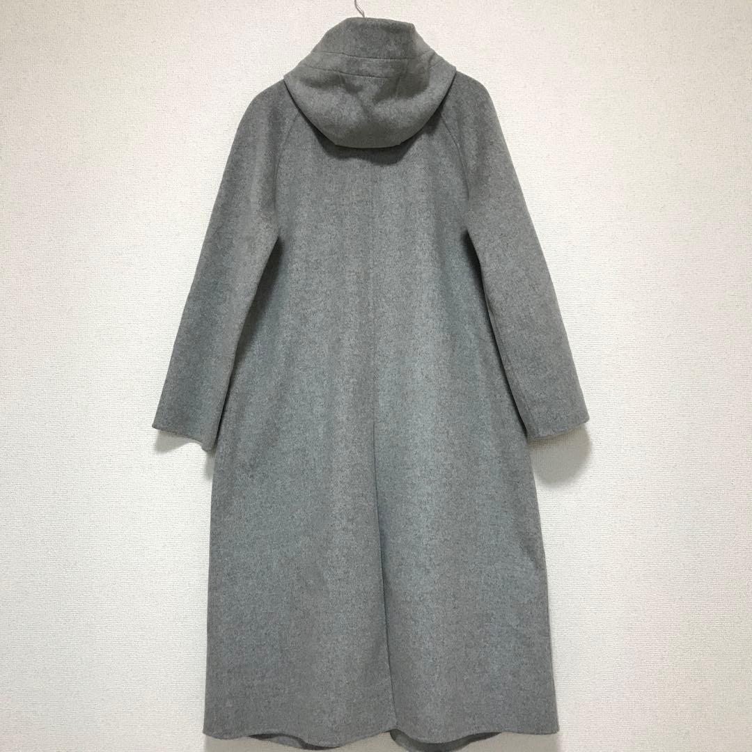 JOSEPH ジョセフ　フード付き　ウールカシミヤ　ロングコート　リバーコート