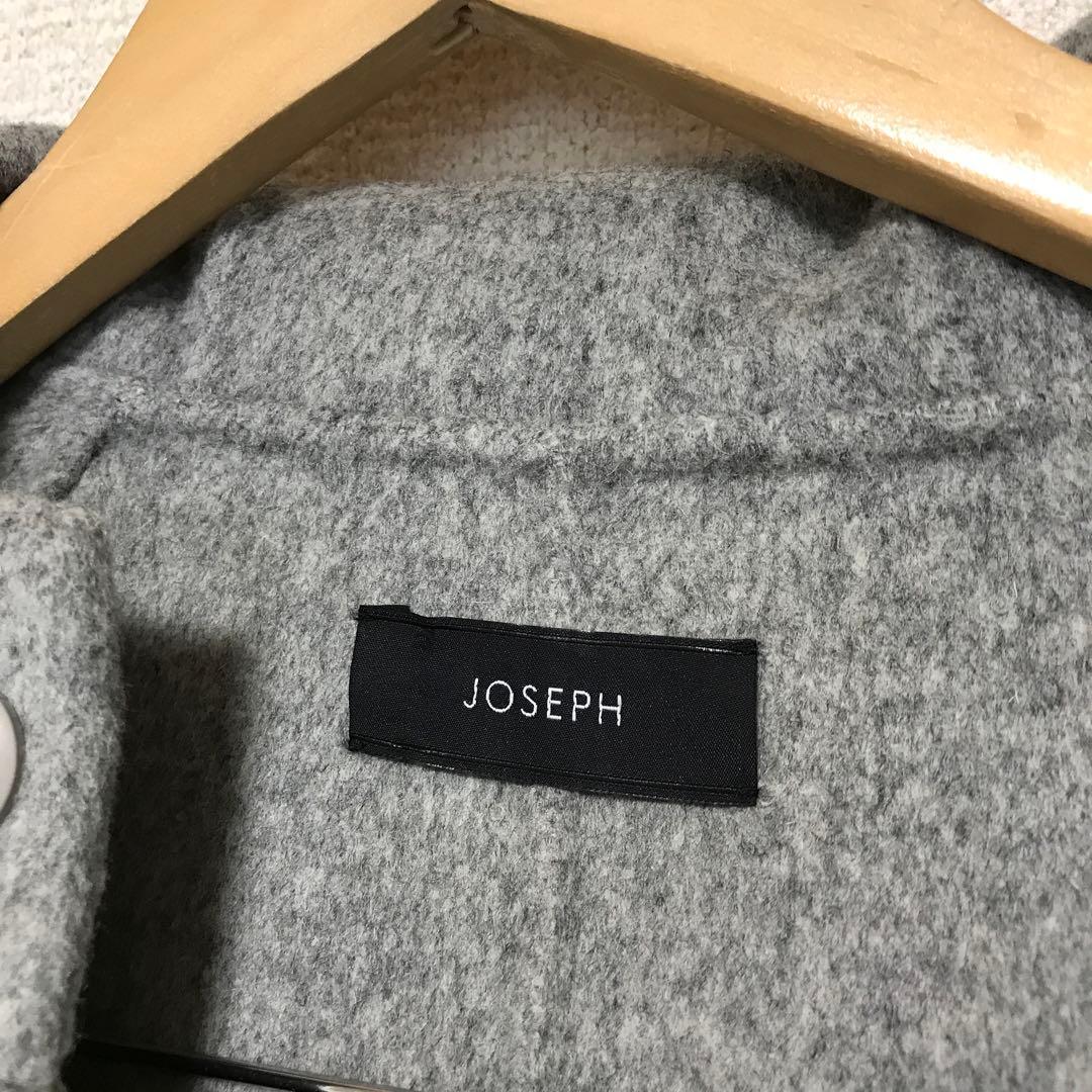 JOSEPH ジョセフ　フード付き　ウールカシミヤ　ロングコート　リバーコート