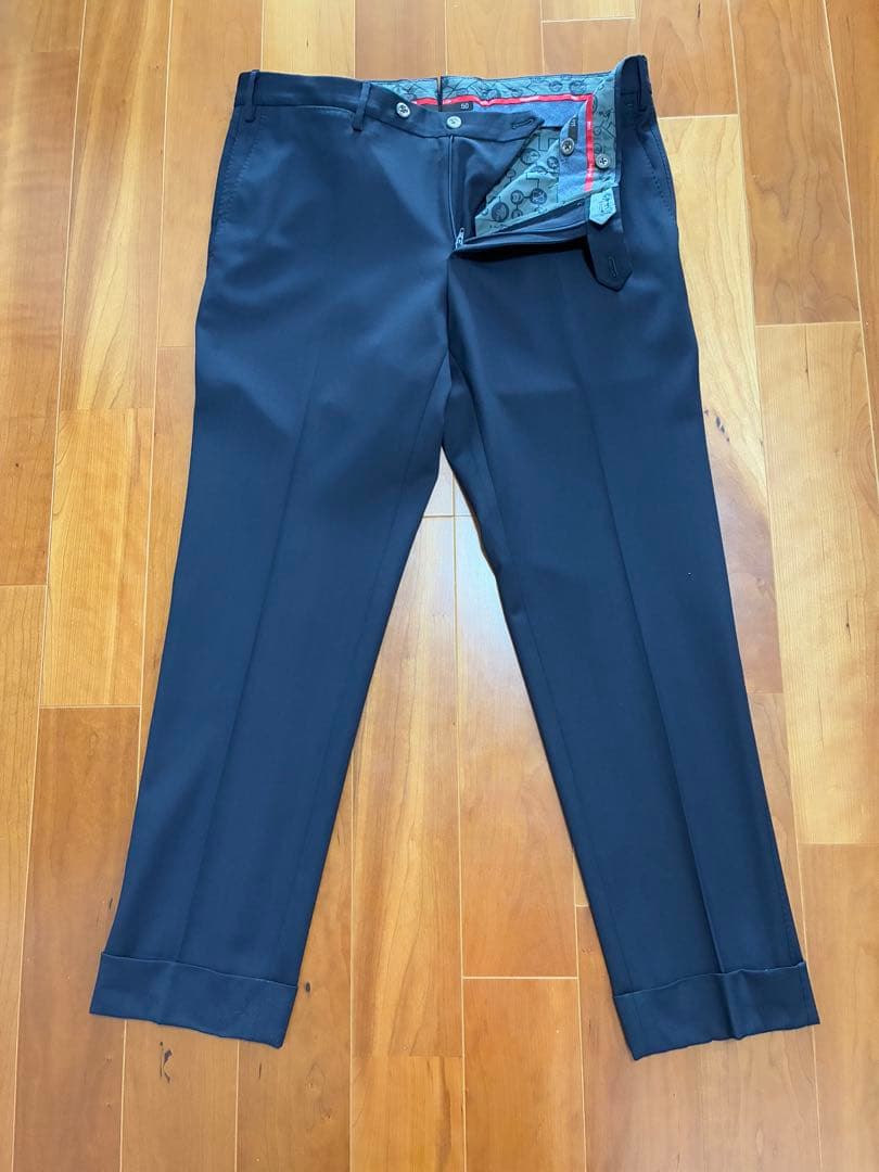 【未使用裾上げ品】PT01 TRAVELLER Navy Slacks 50