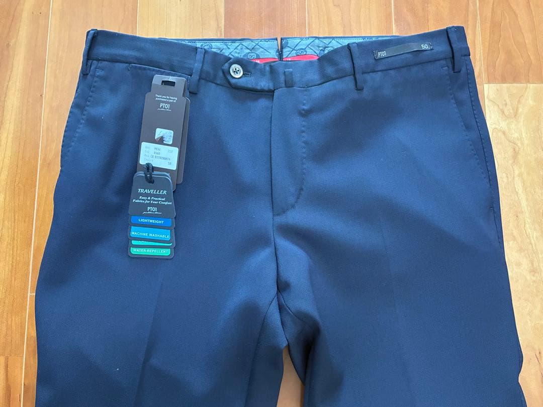 【未使用裾上げ品】PT01 TRAVELLER Navy Slacks 50
