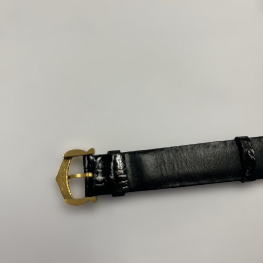 Cartier ブラッククロコレザーベルト 約16cm