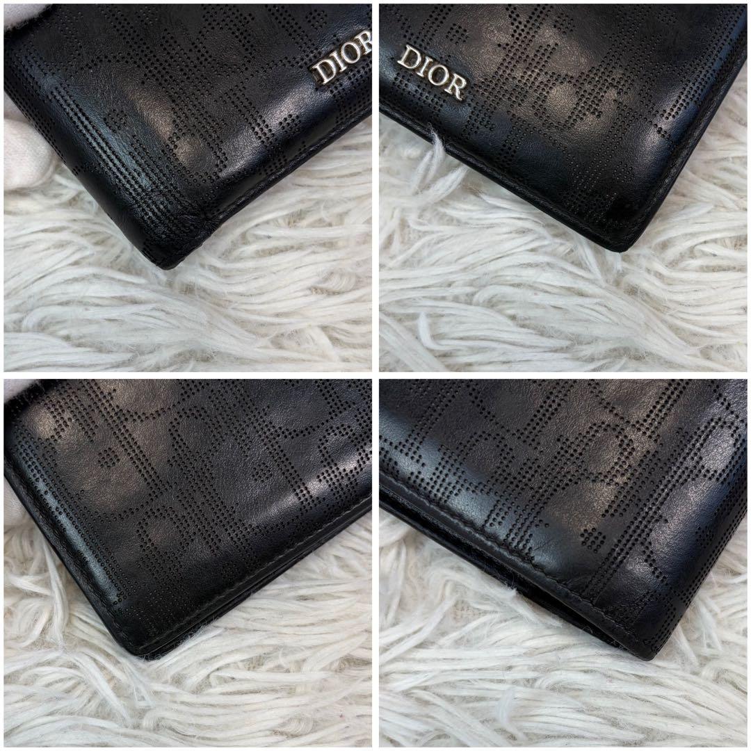 美品✨DIOR 二つ折り 財布 バーティカル ギャラクシー トロッター ブラック