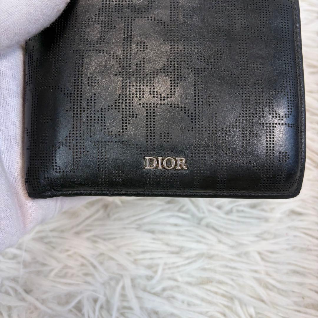 美品✨DIOR 二つ折り 財布 バーティカル ギャラクシー トロッター ブラック