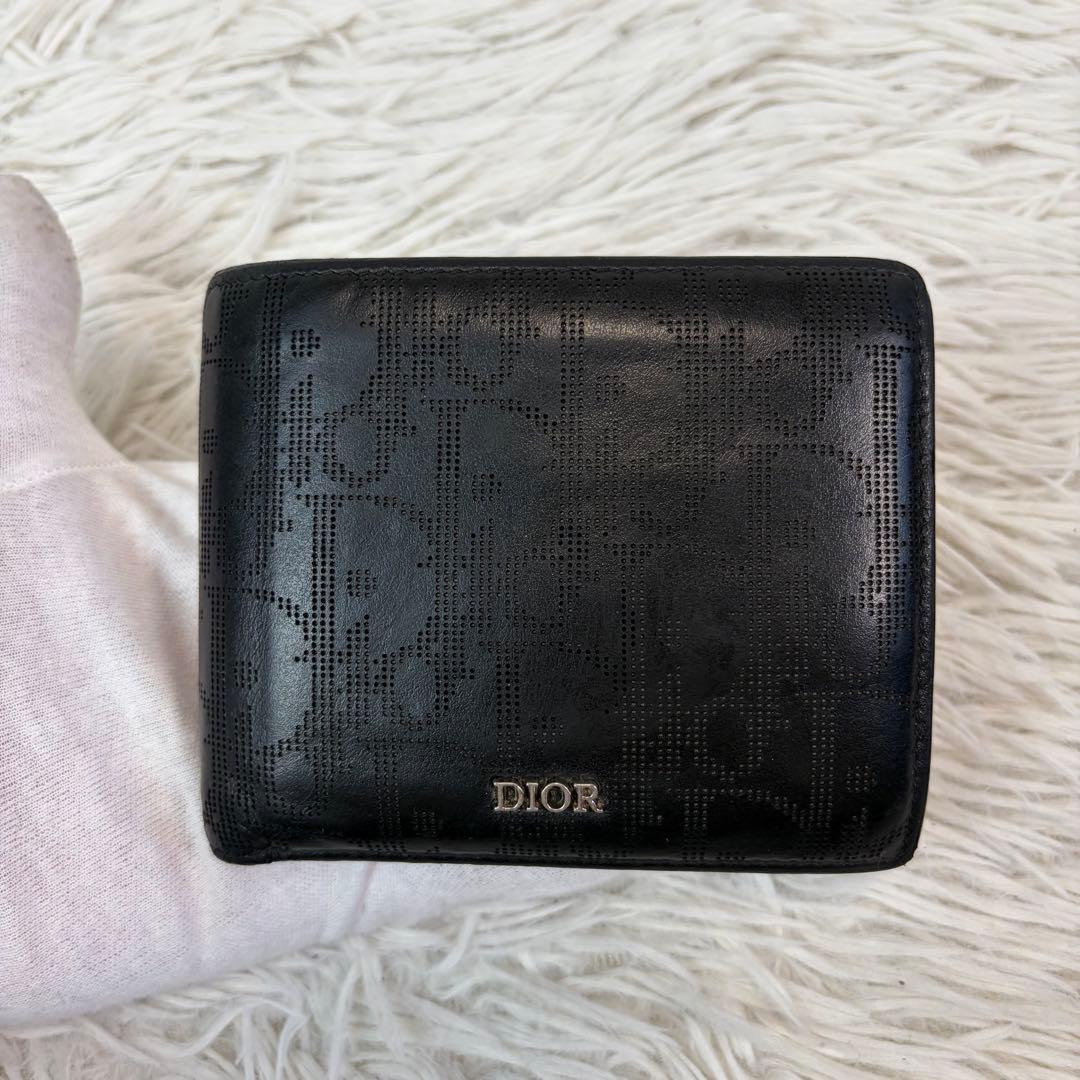 美品✨DIOR 二つ折り 財布 バーティカル ギャラクシー トロッター ブラック