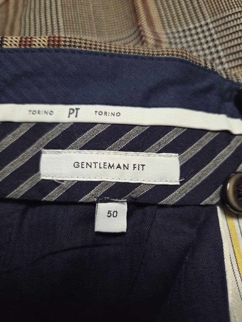 【美品】ピーティートリノ　GENTLEMAN FIT　2p　茶系　50　秋冬