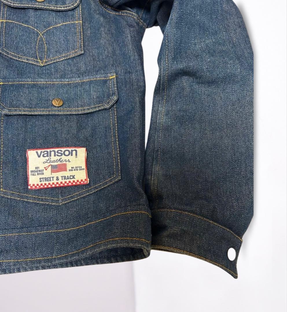 VANSON デニムジャケット VS15107S インディゴ プロテクター 美品