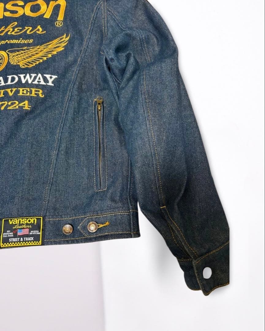 VANSON デニムジャケット VS15107S インディゴ プロテクター 美品