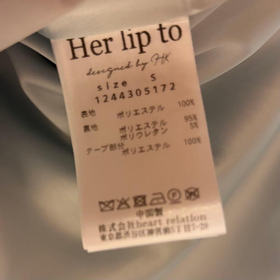 ワンピース Herlipto winter rose dress powder blue S