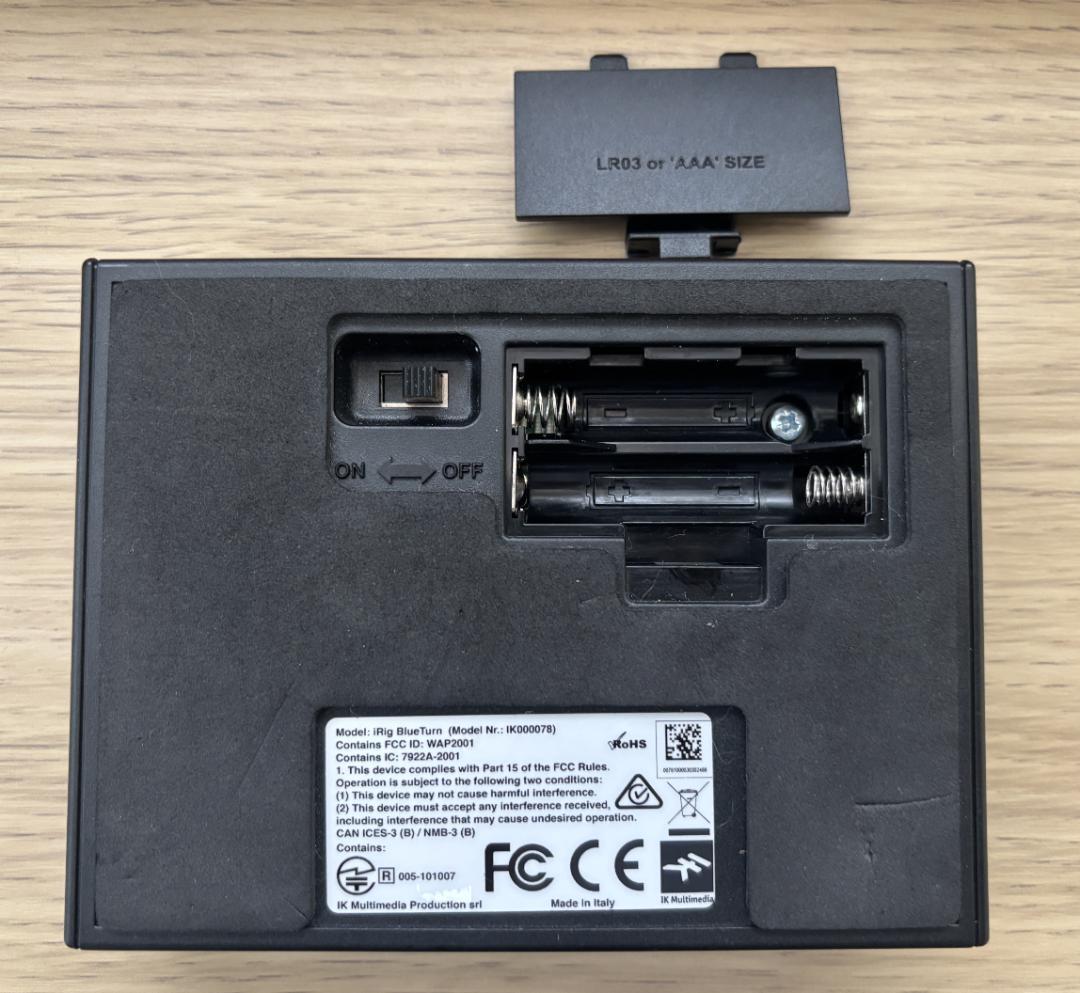 iRig BlueTurn 譜面送りペダル