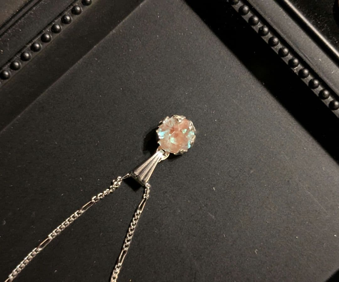 アンティークサフィレット 1粒ネックレス