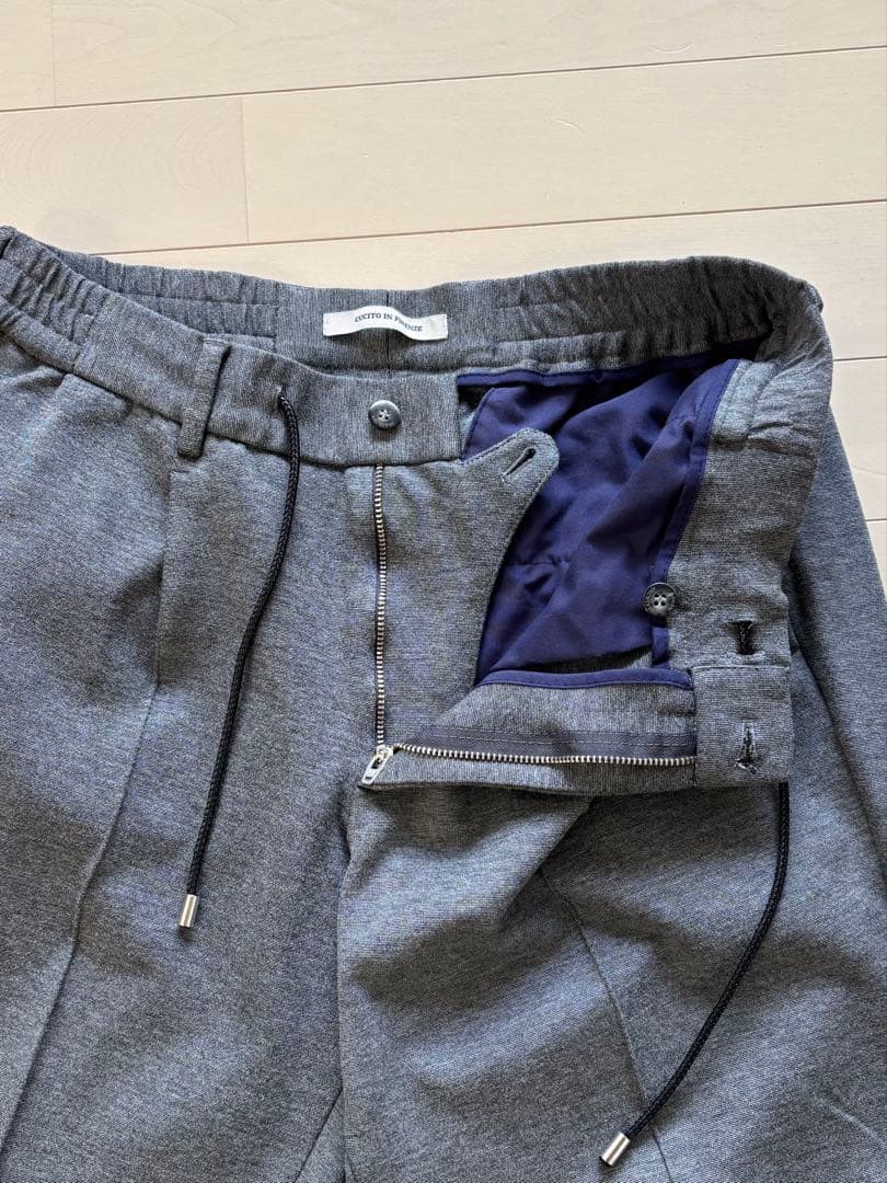 ジャブスアルキヴィオ 菅原靴店別注 ジャージー スラックス グレー 48