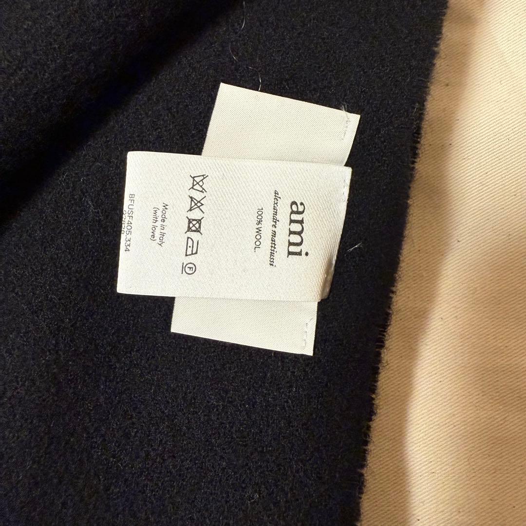 専用 ami ブラックウールマフラー フリンジ付き