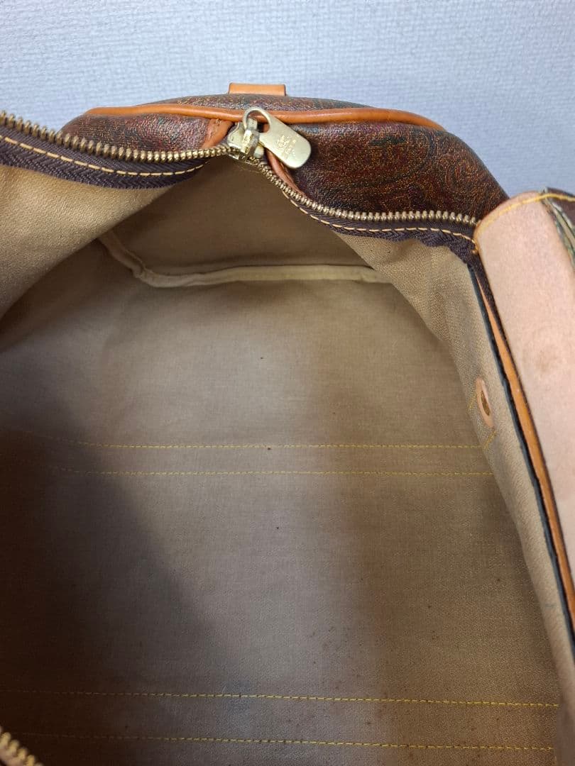 美品 エトロボストンバック　ETRO 　鍵付き ペイズリー柄