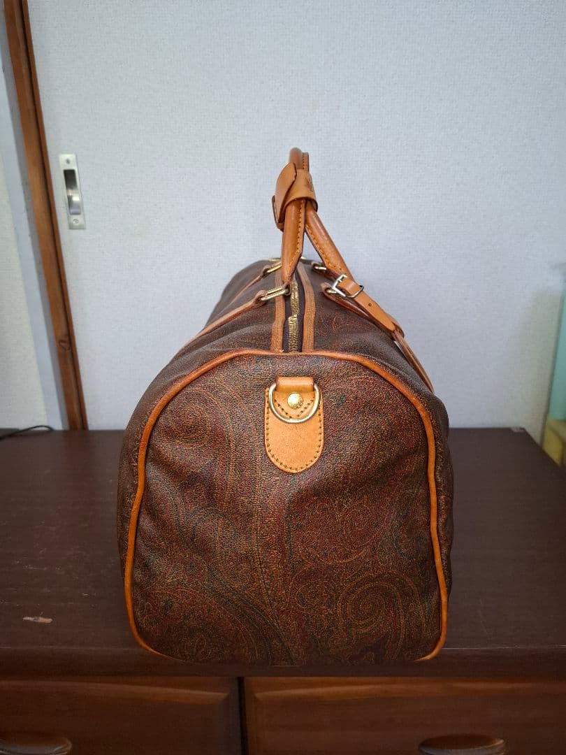 美品 エトロボストンバック　ETRO 　鍵付き ペイズリー柄