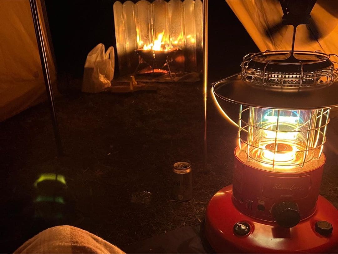 RL-25Mレインボーストーブ【赤色】希少収納袋付き対流型ストーブ【おまけあり】