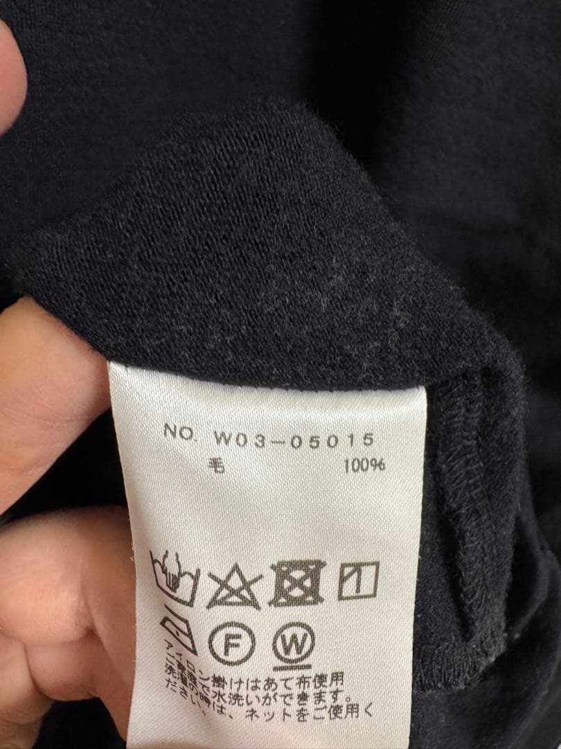 comoli 22aw ウール天竺　長袖クルー　3 ネイビー