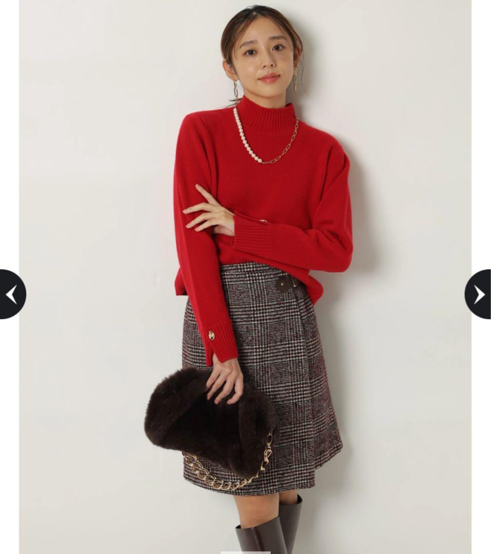 美品 ジャスグリッティ サイドベルトミニスカート Arpege story 赤