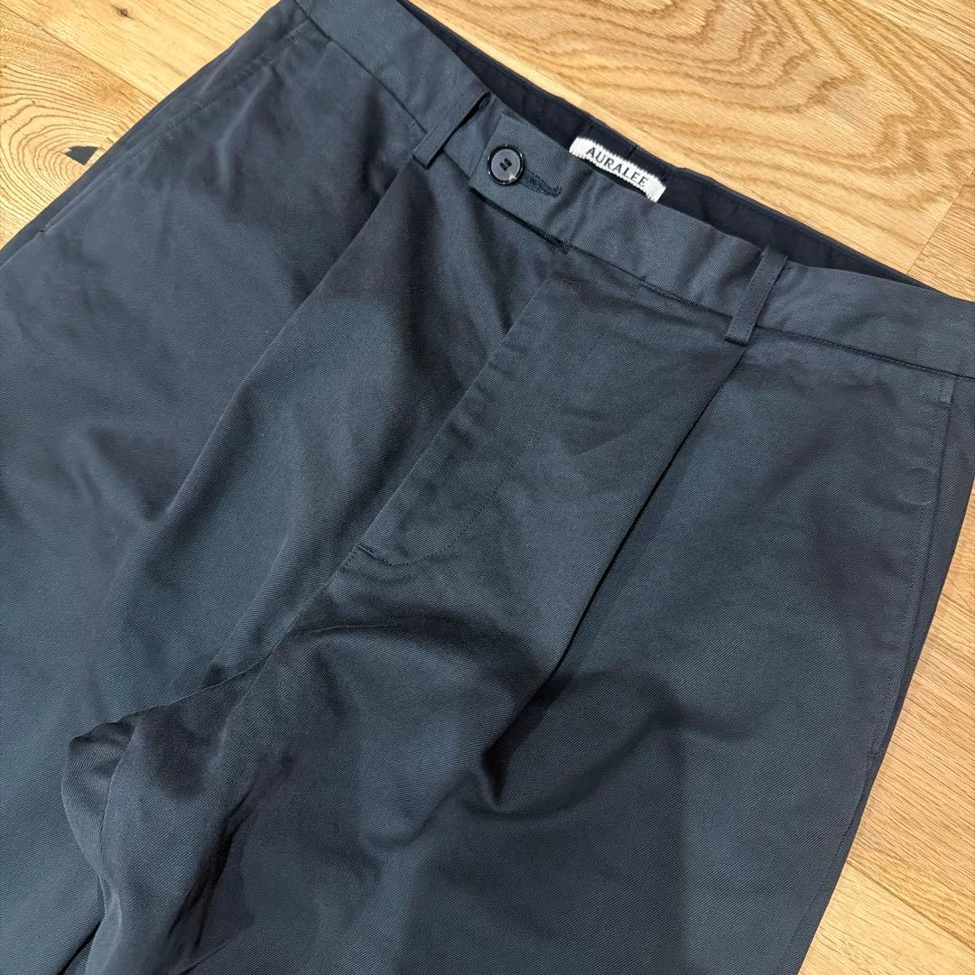AURALEE オーラリー ワンタック チノパン スラックス グレー 4 極美品
