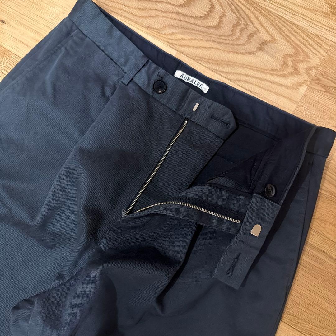 AURALEE オーラリー ワンタック チノパン スラックス グレー 4 極美品