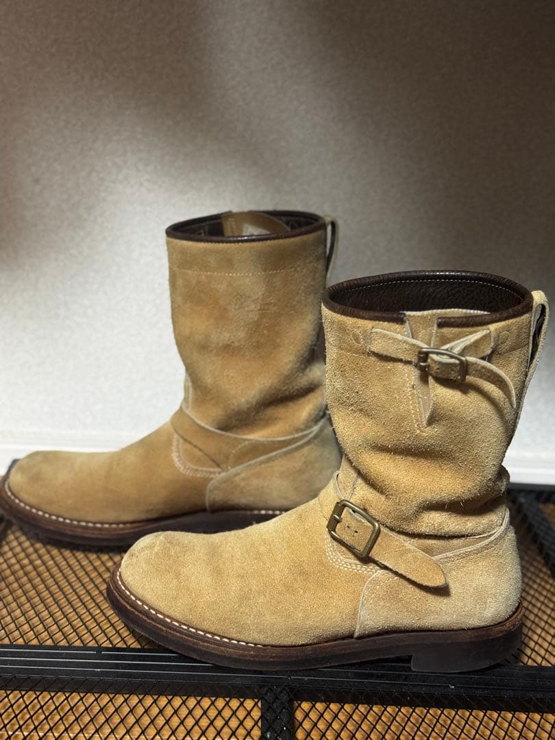 ROLLING DUB TRIO エンジニアブーツ スエード ベージュ　サイズ9