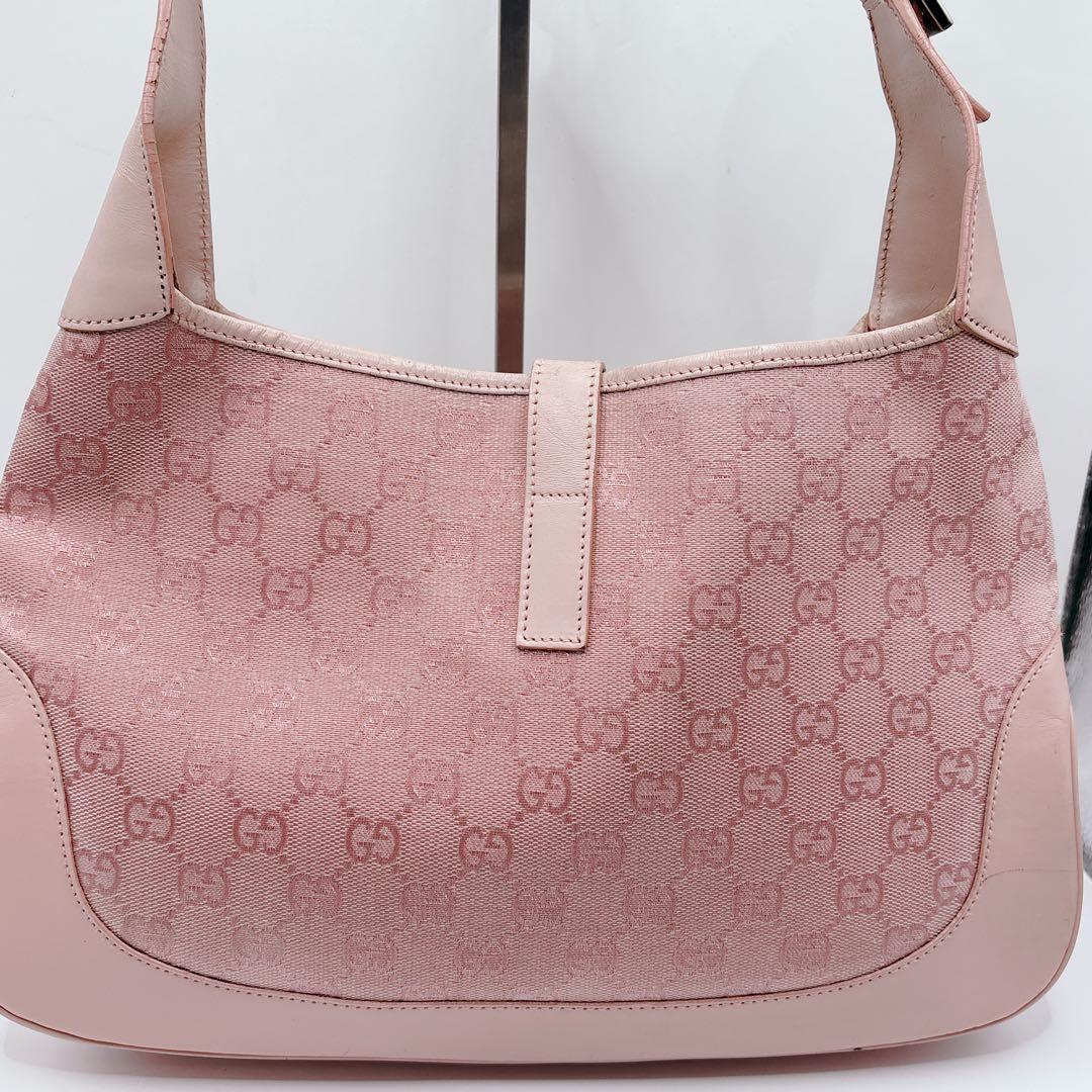 【希少】GUCCI ジャッキー GG セミショルダーバッグ ピンク 保存袋付き