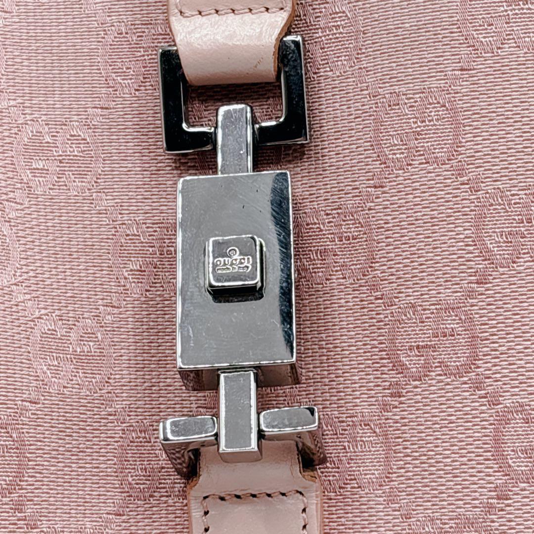 【希少】GUCCI ジャッキー GG セミショルダーバッグ ピンク 保存袋付き