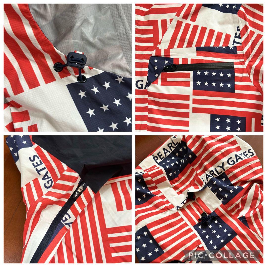 PEARLY GATES/パーリーゲイツ×komatsu撥水パーカ5(星条旗柄)